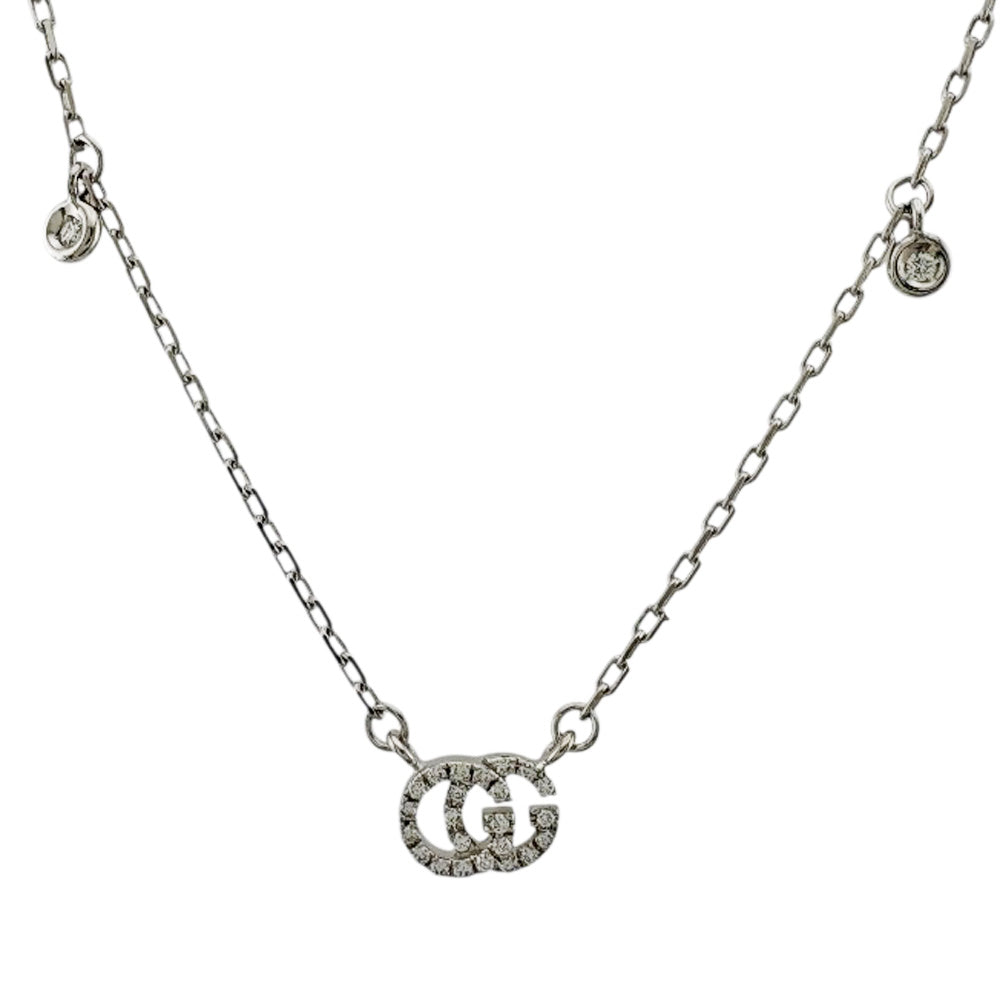 GUCCI グッチ GGランニング ネックレス 18金 K18ホワイトゴールド 