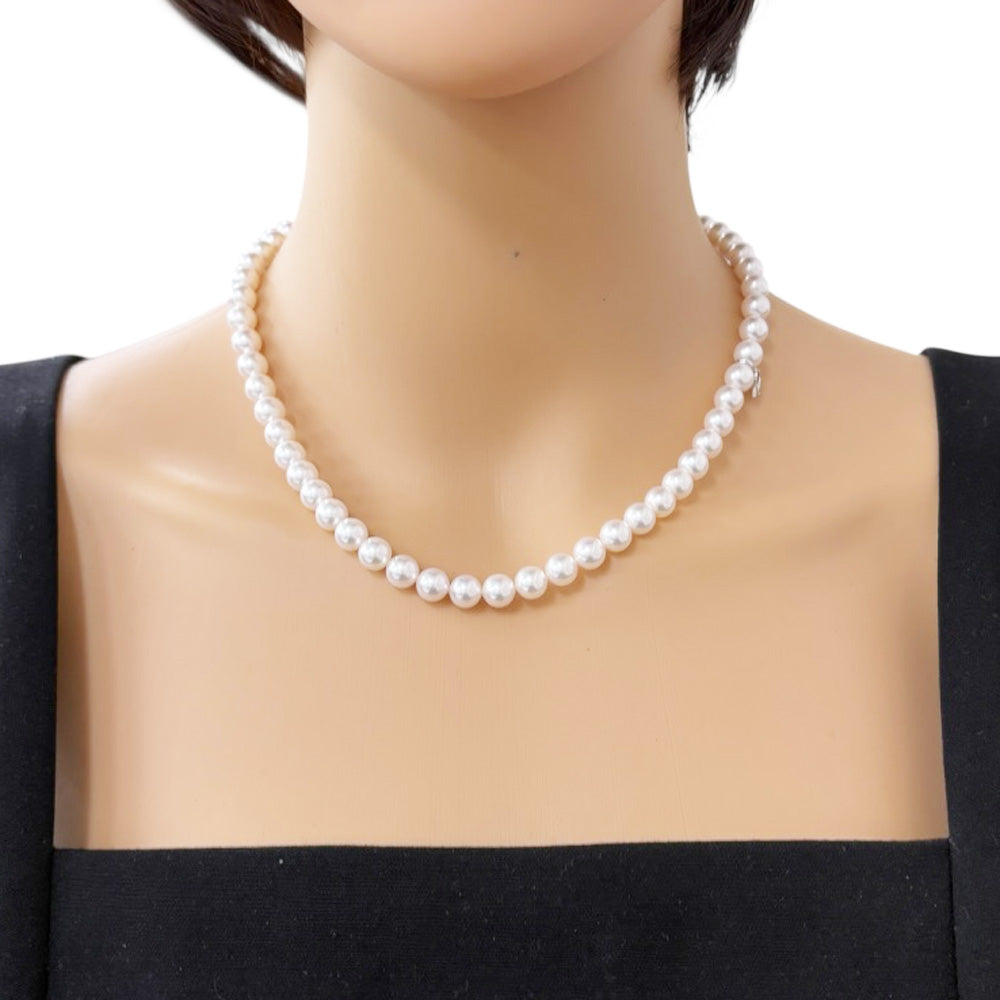 MIKIMOTO ミキモト ネックレス シルバー パール レディース 中古