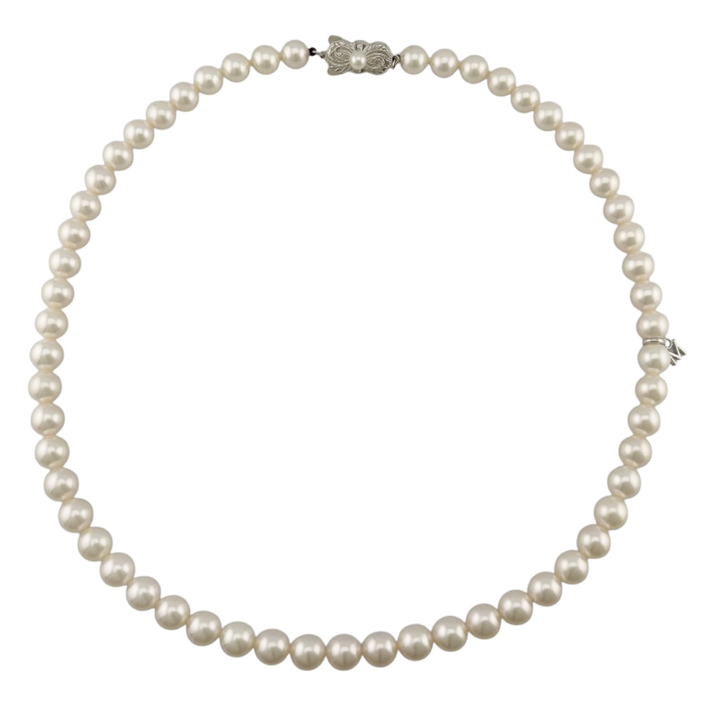 MIKIMOTO ミキモト ネックレス シルバー パール レディース 中古