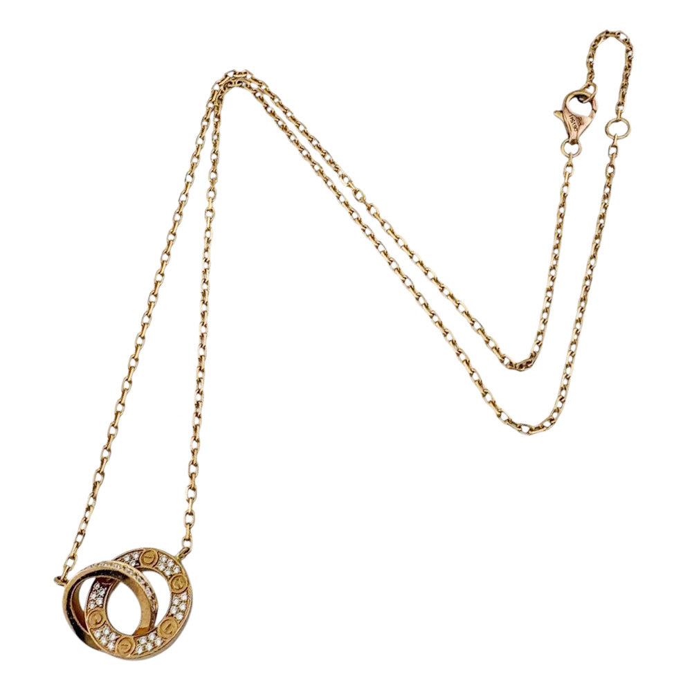 CARTIER カルティエ ラブサークル ネックレス 18金 K18ピンクゴールド
