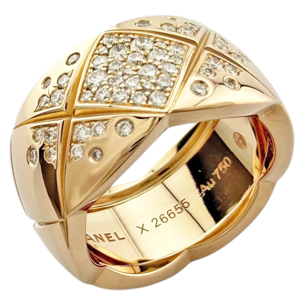 CHANEL Coco Crush Ring Ring Size 12.5 18K K18 Pink Gold Diamond