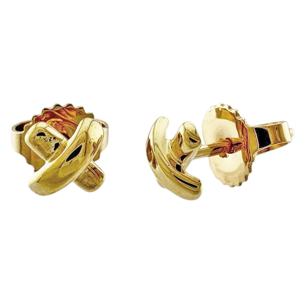 TIFFANY&Co. ティファニー クロスステッチ ピアス 18金 K18イエロー