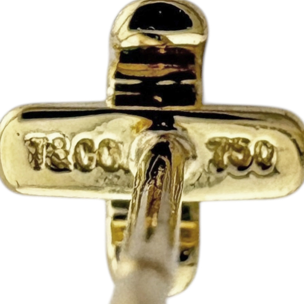 TIFFANY&Co. ティファニー クロスステッチ ピアス 18金 K18イエロー