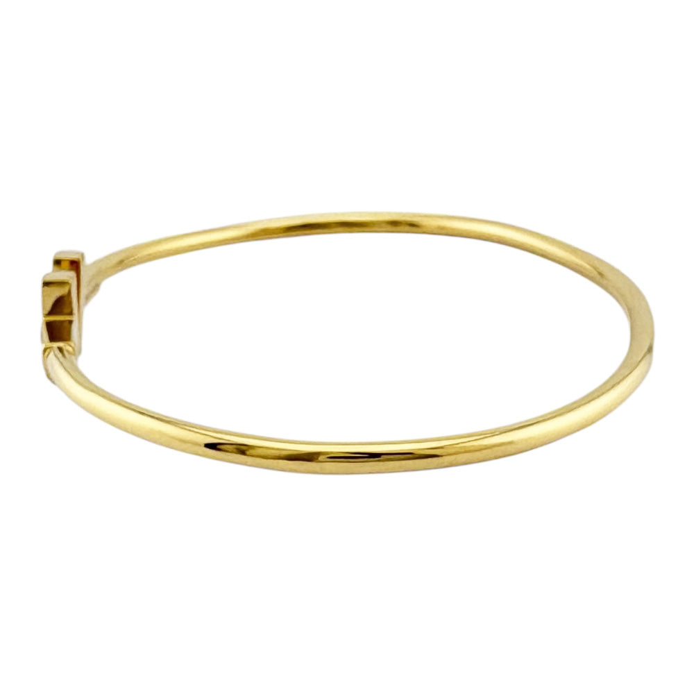 TIFFANY&Co. ティファニー Tワイヤー バングル 18金 K18イエロー