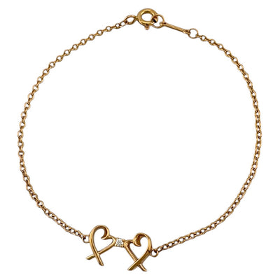 TIFFANY&Co. ティファニー ダブルラビングハート ブレスレット 18金