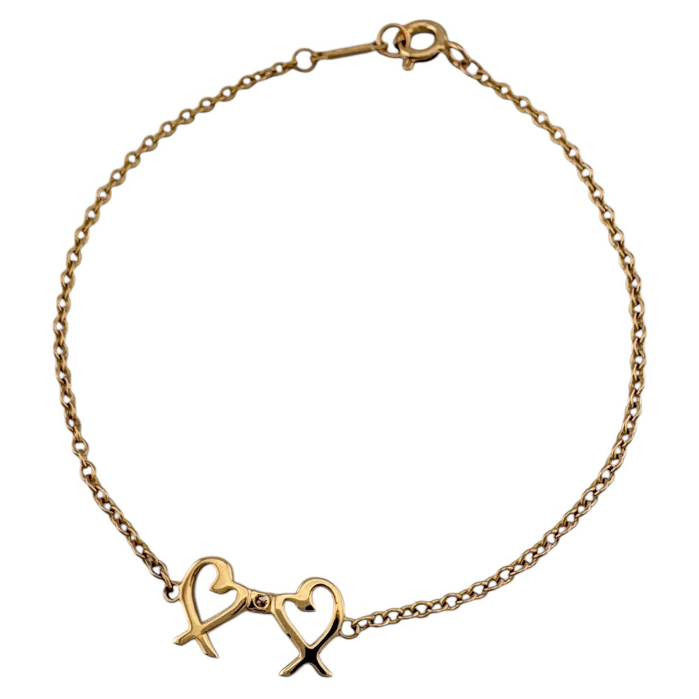 TIFFANY&Co. ティファニー ダブルラビングハート ブレスレット 18金