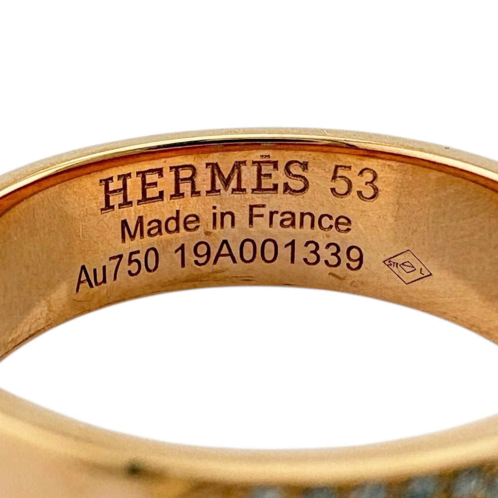 HERMES エルメス Hダンクル リング 指輪 12.5号 18金 K18ピンク