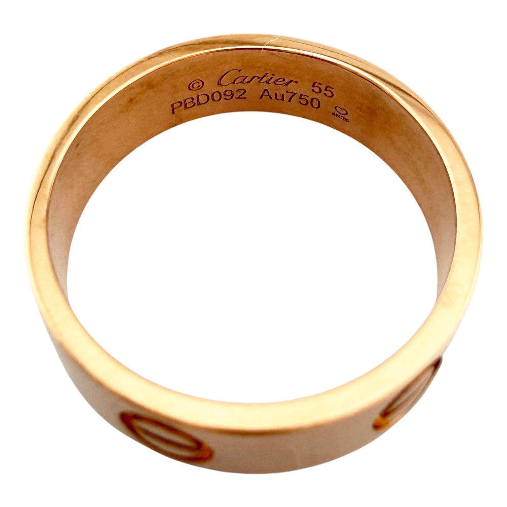 CARTIER カルティエ ラブ リング 指輪 15号 18金 K18ピンクゴールド