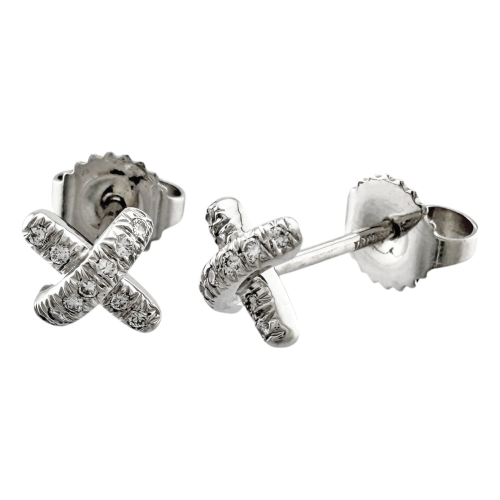 TIFFANY&Co. ティファニー クロスステッチ ピアス Pt950プラチナ