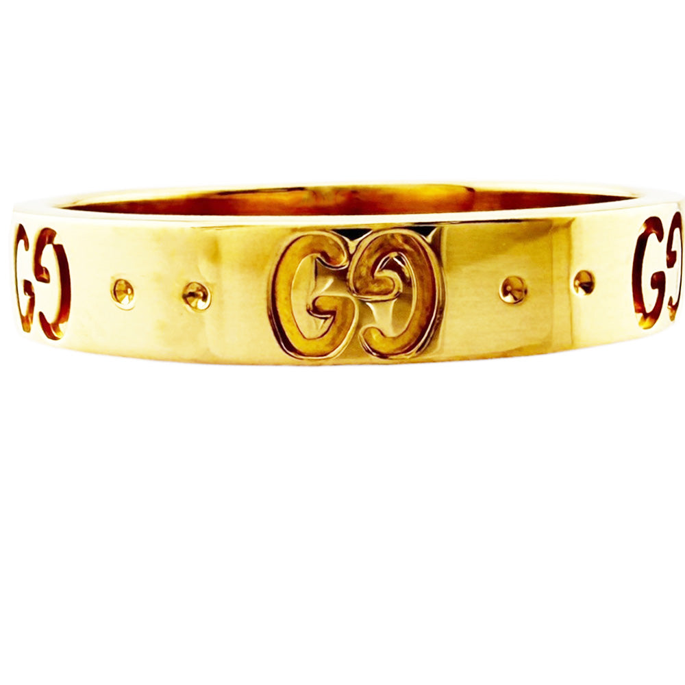 GUCCI グッチ アイコン リング 指輪 18号 18金 K18イエローゴールド