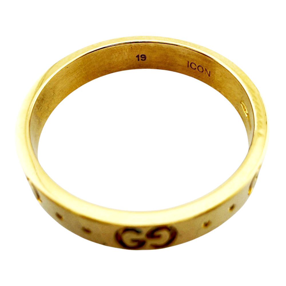 GUCCI グッチ アイコン リング 指輪 18号 18金 K18イエローゴールド