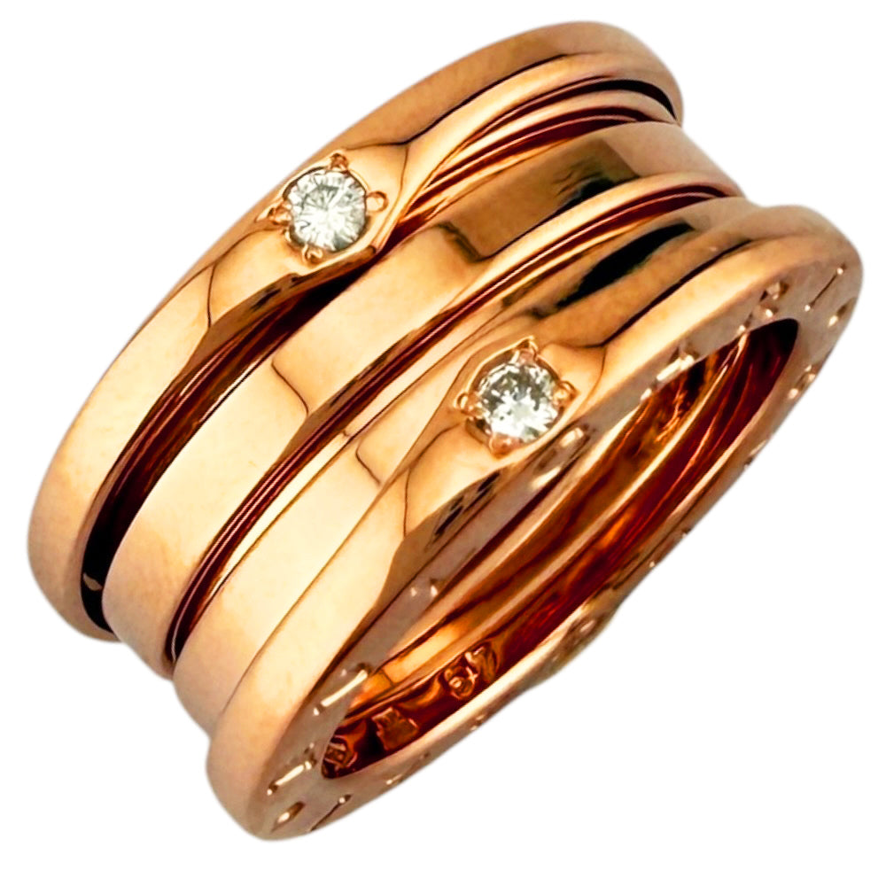 BVLGARI ブルガリ ビーゼロワン 3バンドリング リング 指輪 8.5号 18金 
