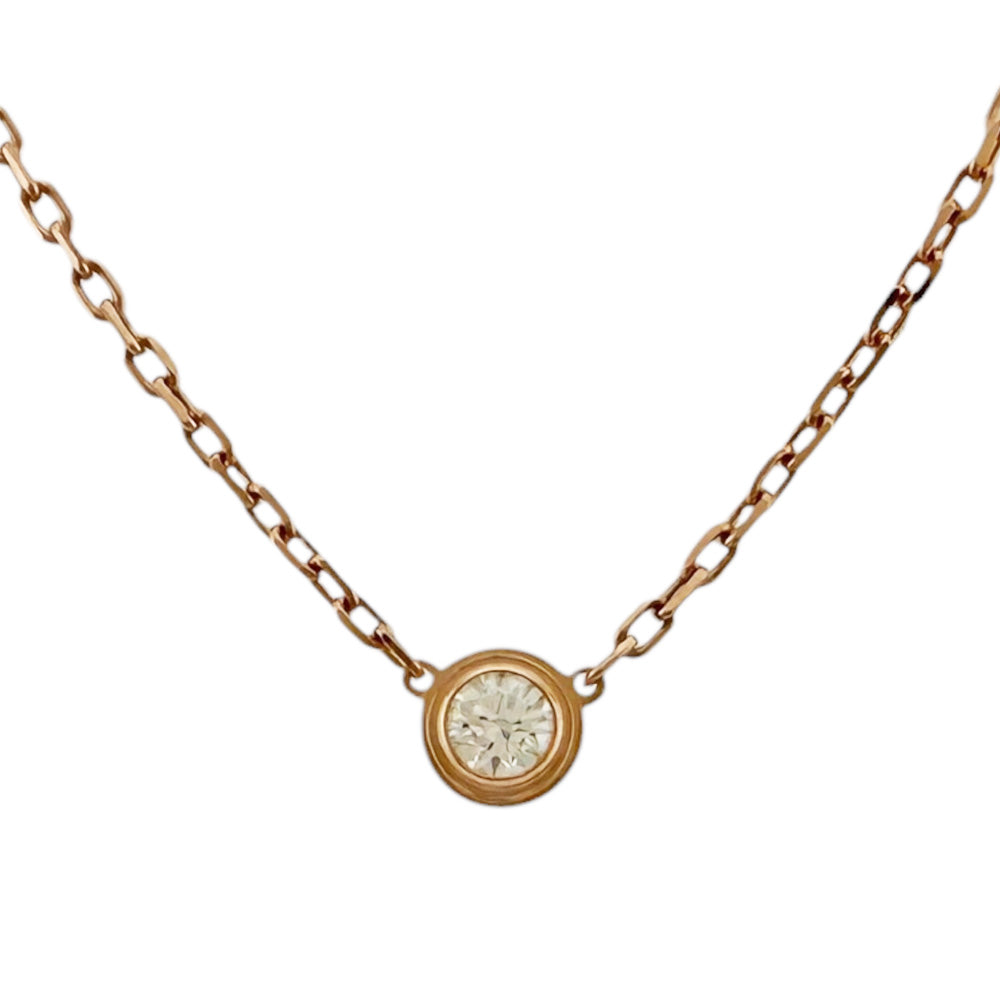 CARTIER カルティエ ダムール ディアマンレジェ 約0.09ct ネックレス 