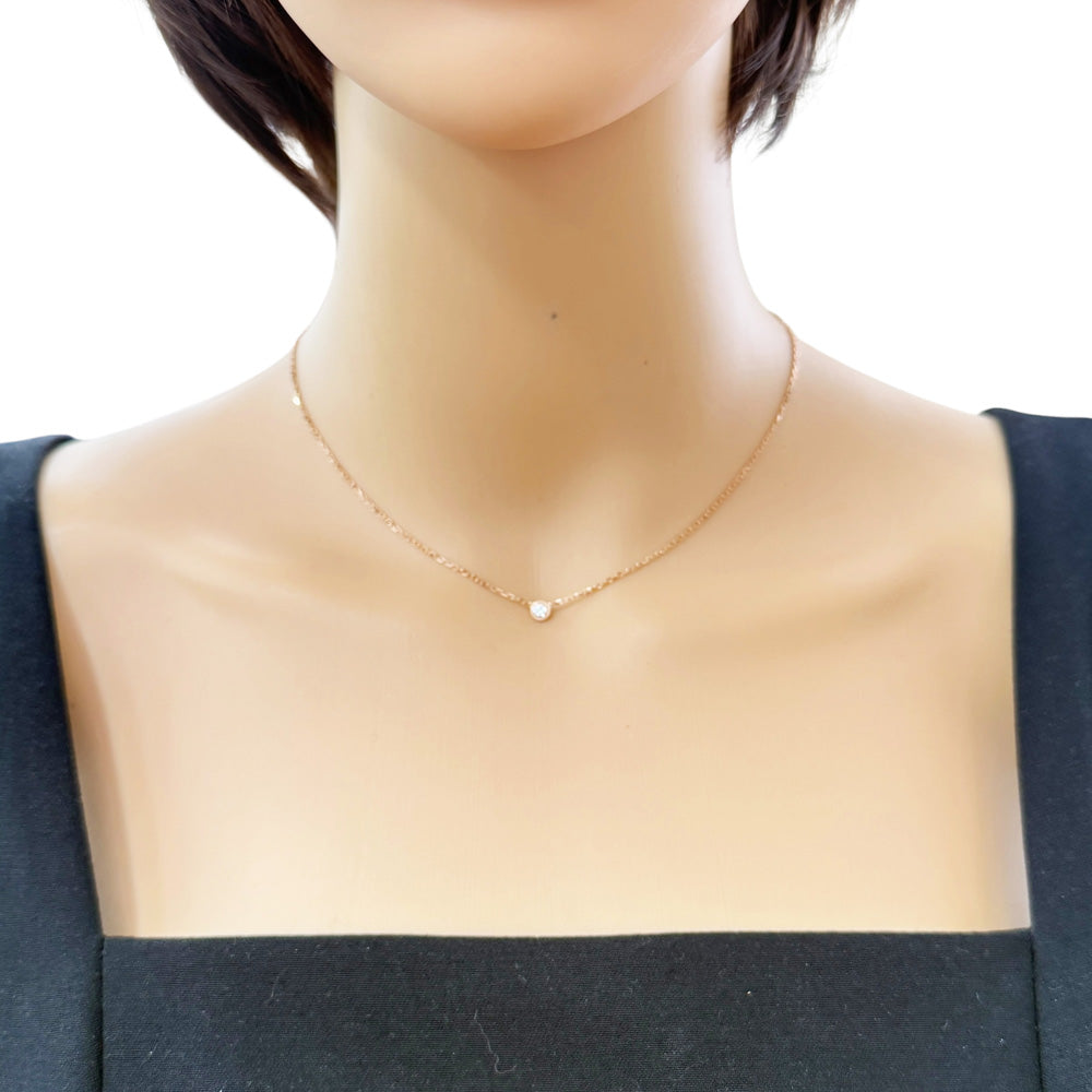 CARTIER カルティエ ダムール ディアマンレジェ 約0.09ct ネックレス 