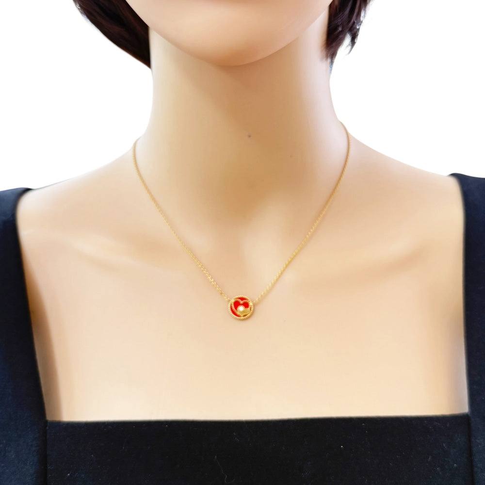 Dior ディオール ローズ デヴァン クール ネックレス 18金 K18イエロー