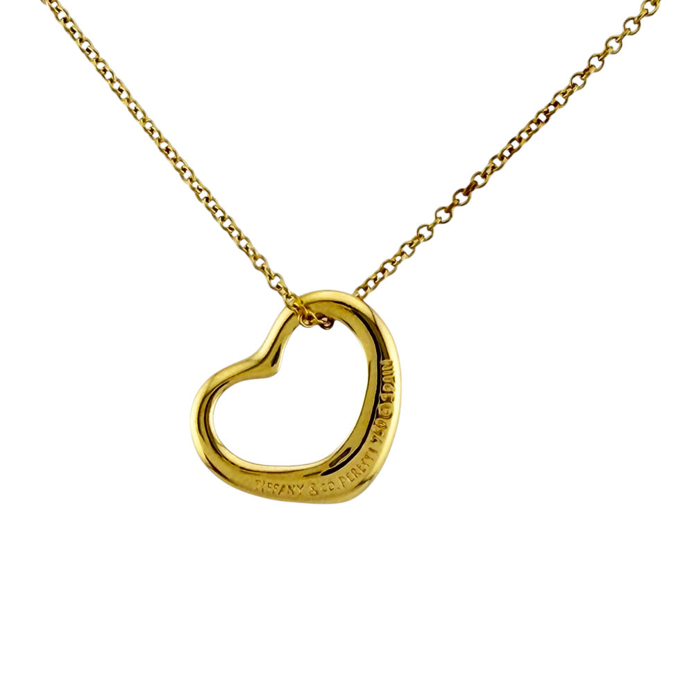 TIFFANY&Co. ティファニー オープンハート ネックレス 18金 K18