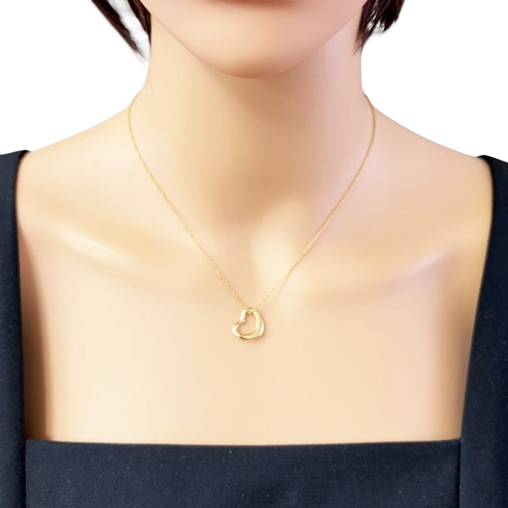 TIFFANY&Co. ティファニー オープンハート ネックレス 18金 K18
