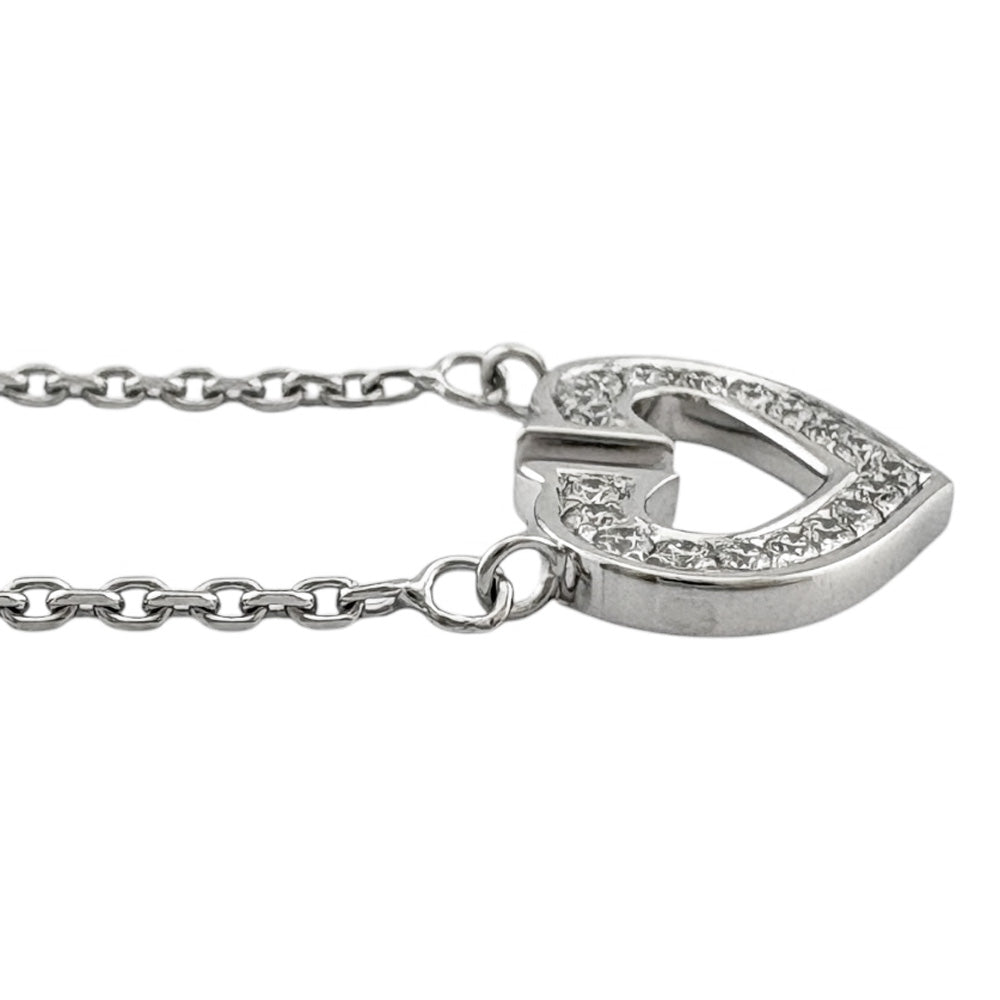 CARTIER カルティエ Cハート ネックレス 18金 K18ホワイトゴールド