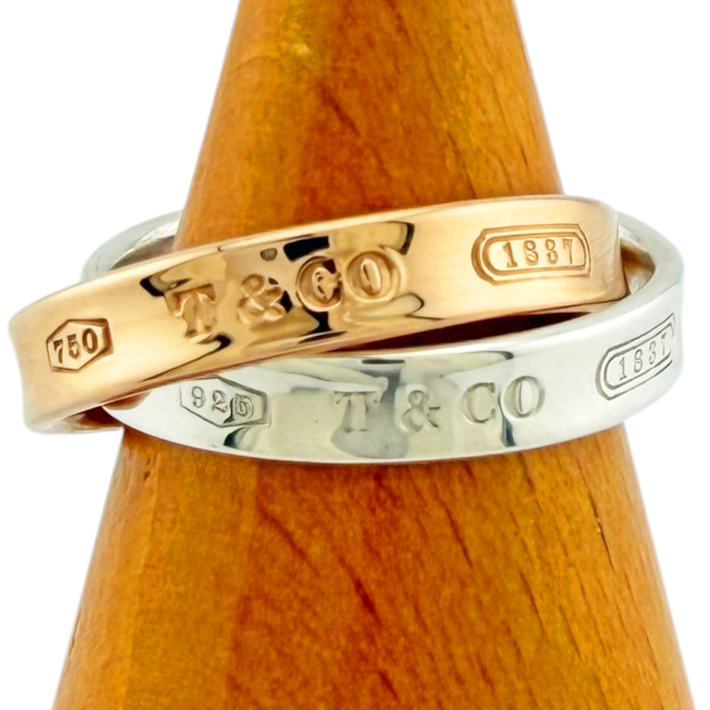 TIFFANY&Co. ティファニー 1837インターロッキング リング 指輪 9号 18