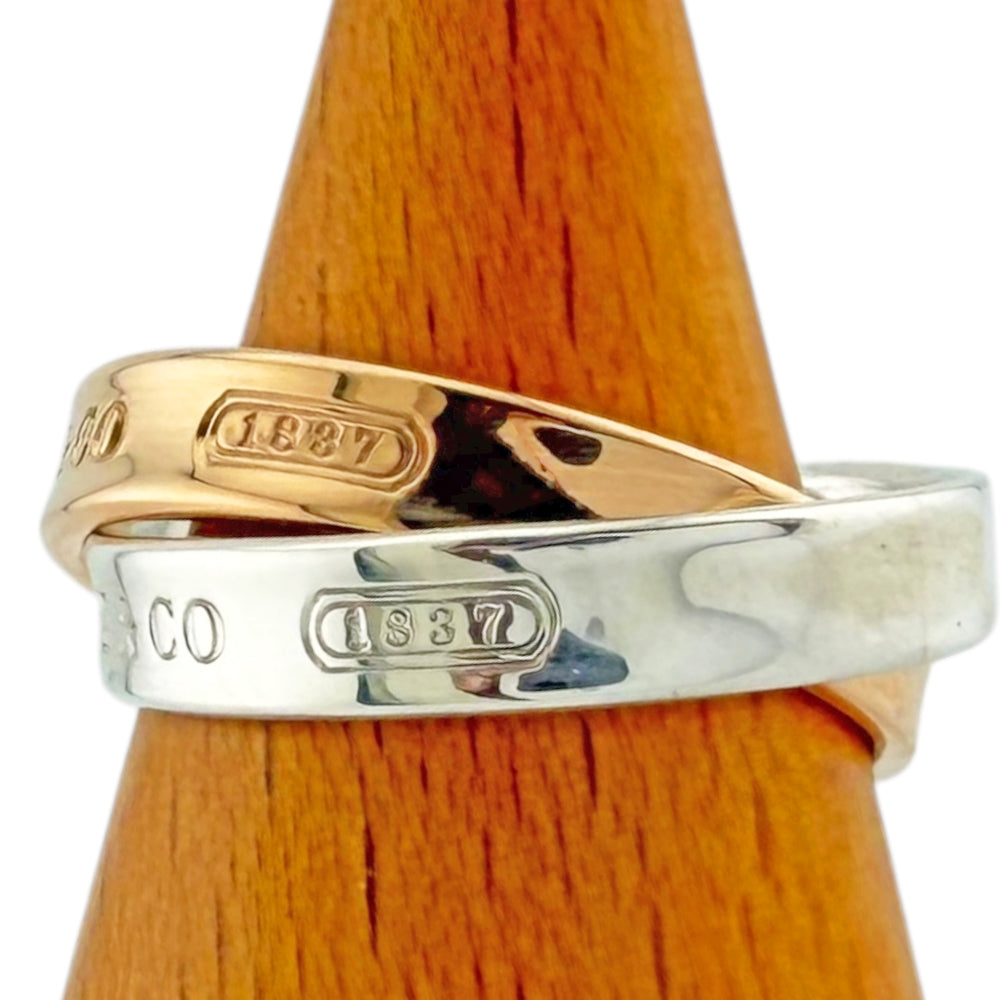 TIFFANY&Co. ティファニー 1837インターロッキング リング 指輪 9号 18