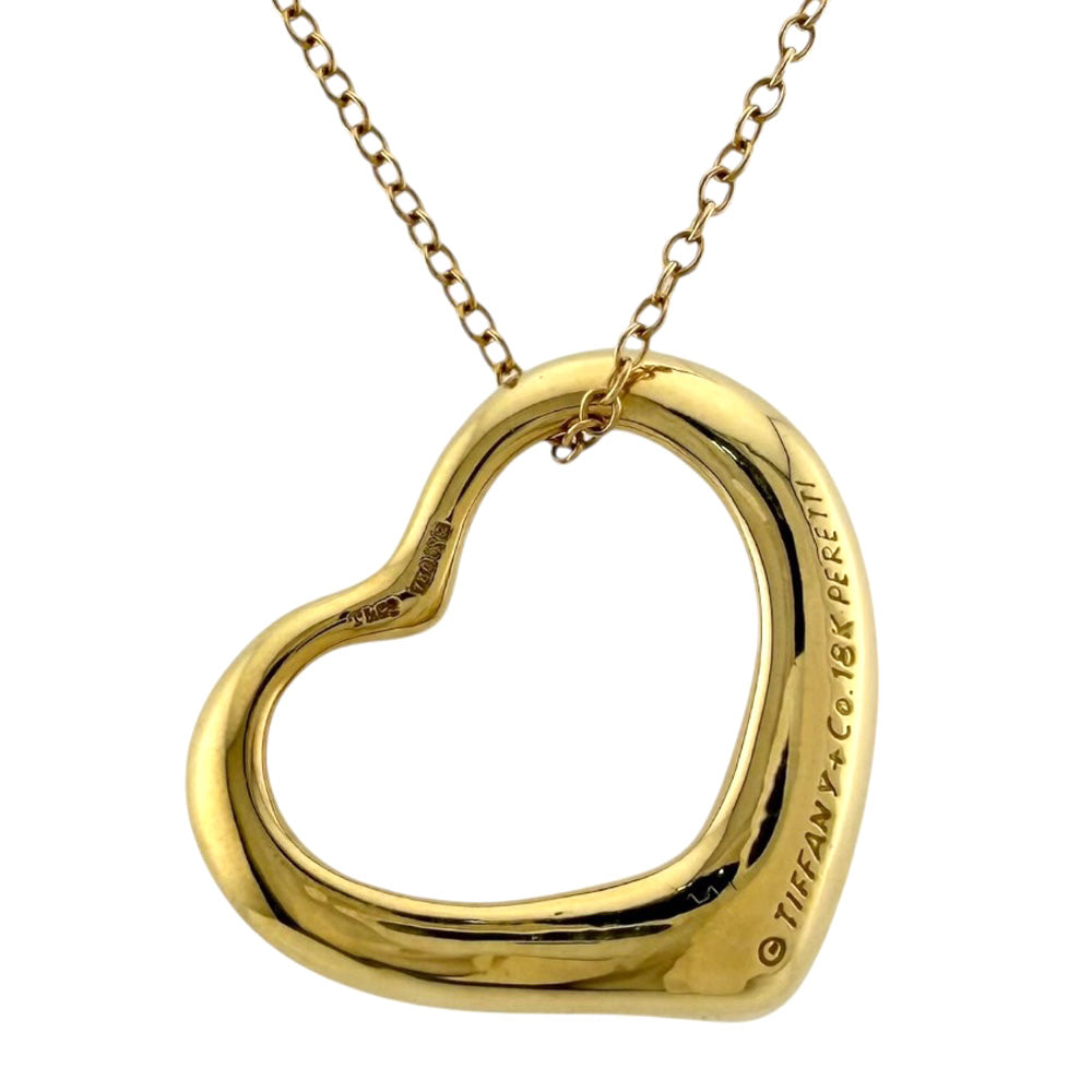 Tiffany & co ペンダント 18金 TIFFANY&Co. Tiffany Open Heart Necklace 18K K18 Yellow Gold