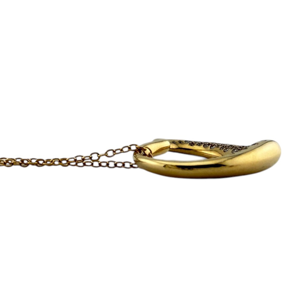 TIFFANY&Co. Tiffany Open Heart Necklace 18K K18 Yellow Gold