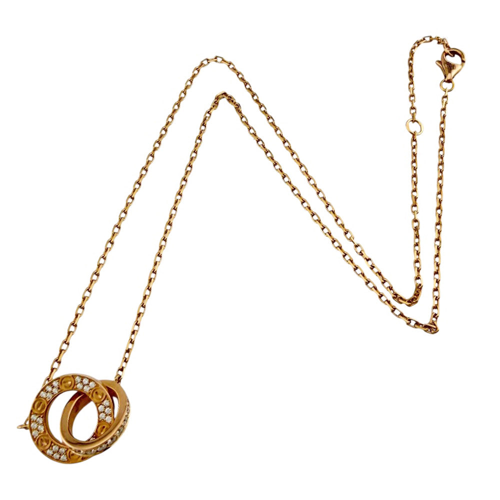 CARTIER カルティエ ラブサークル ネックレス 18金 K18ピンクゴールド 