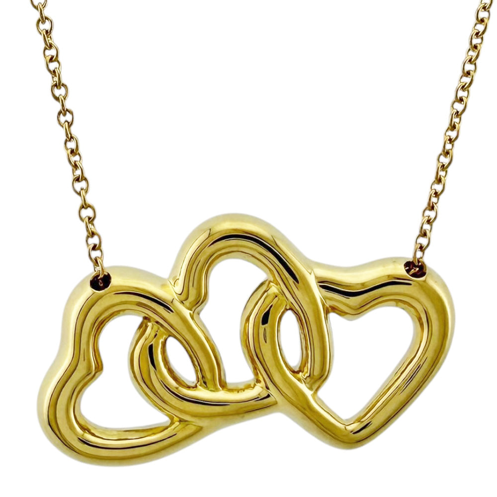 TIFFANY&Co. ティファニー トリプルハート ネックレス 18金 K18