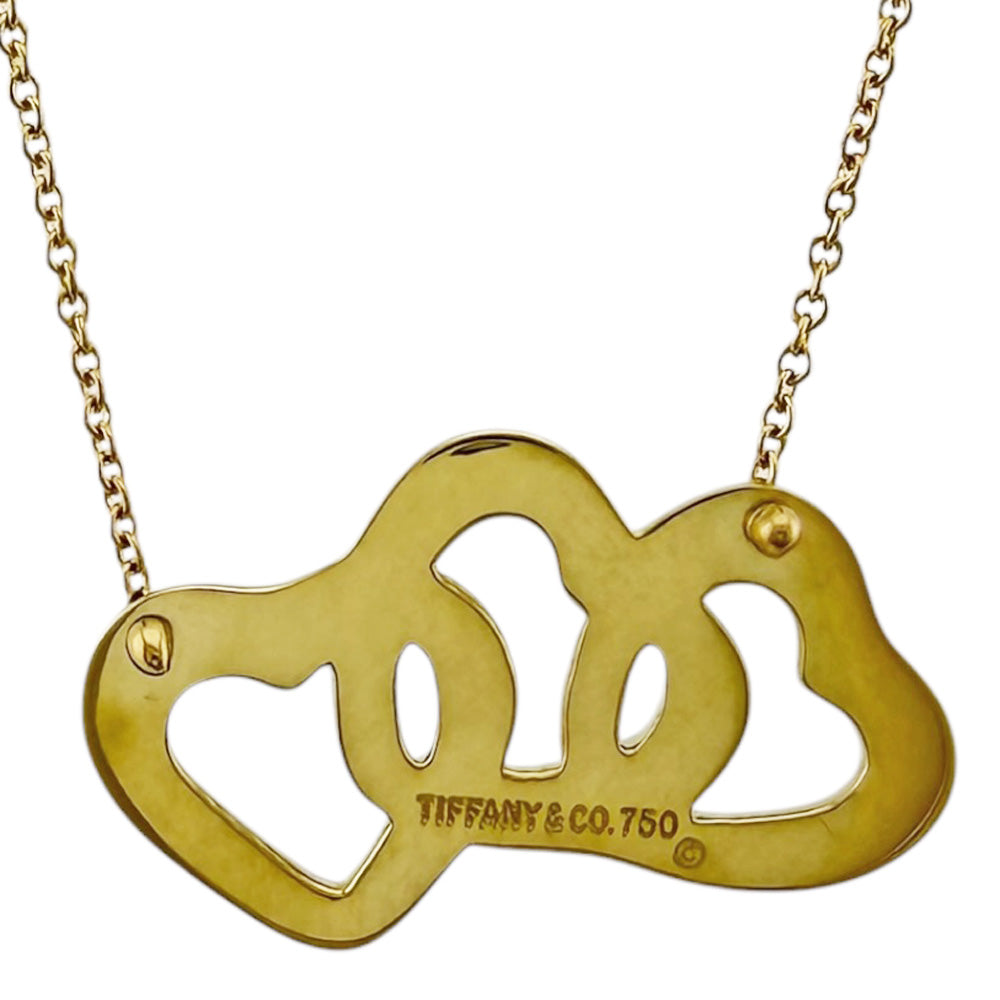 TIFFANY&Co. ティファニー トリプルハート ネックレス 18金 K18
