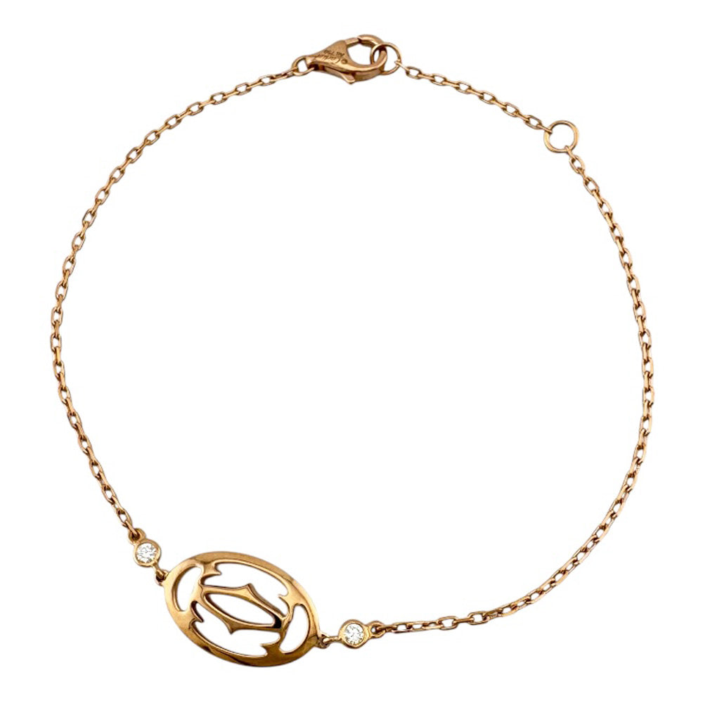CARTIER カルティエ ドゥーブルC ブレスレット 18金 K18ピンクゴールド 