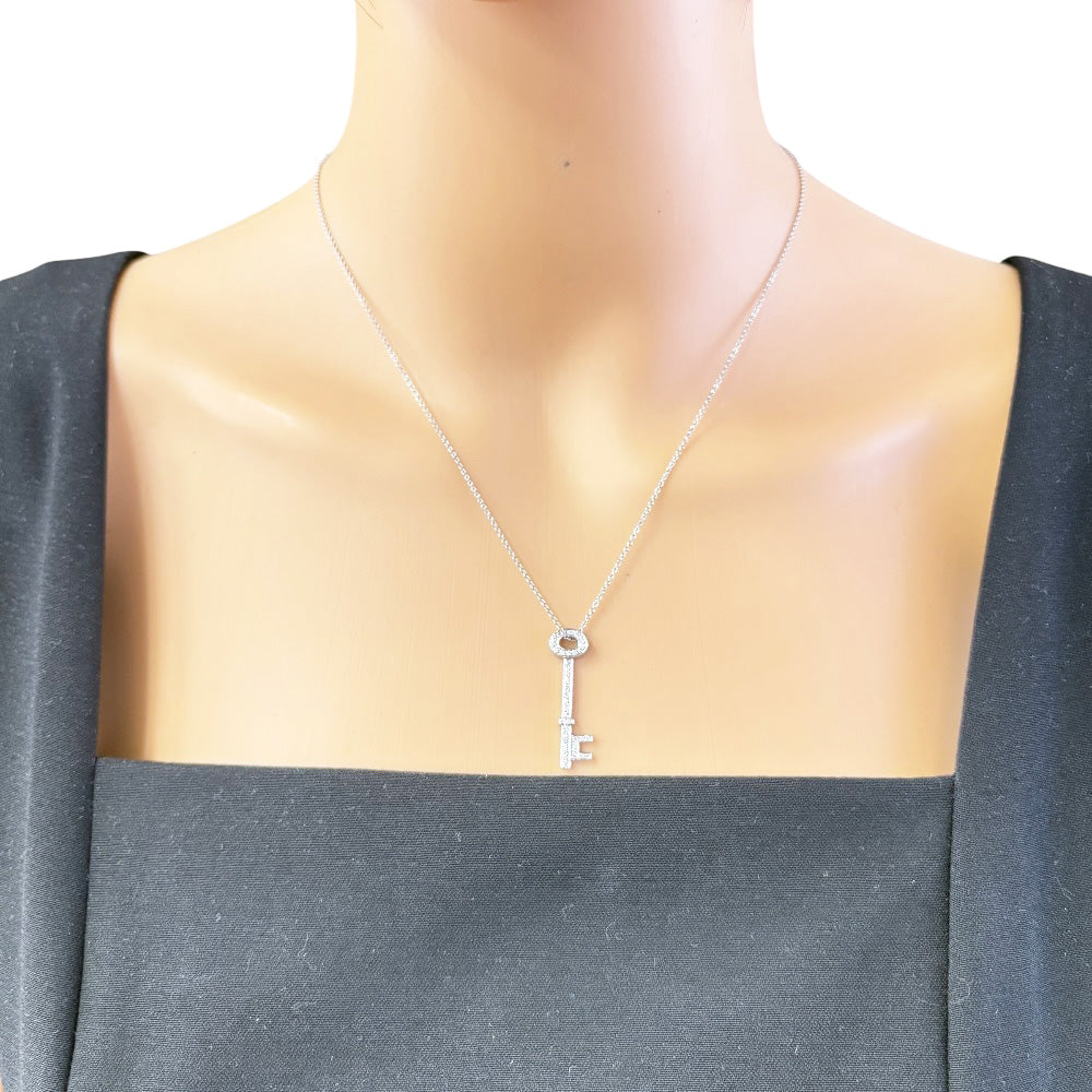 TIFFANY&Co. ティファニー オーバルキー ネックレス Pt950プラチナ