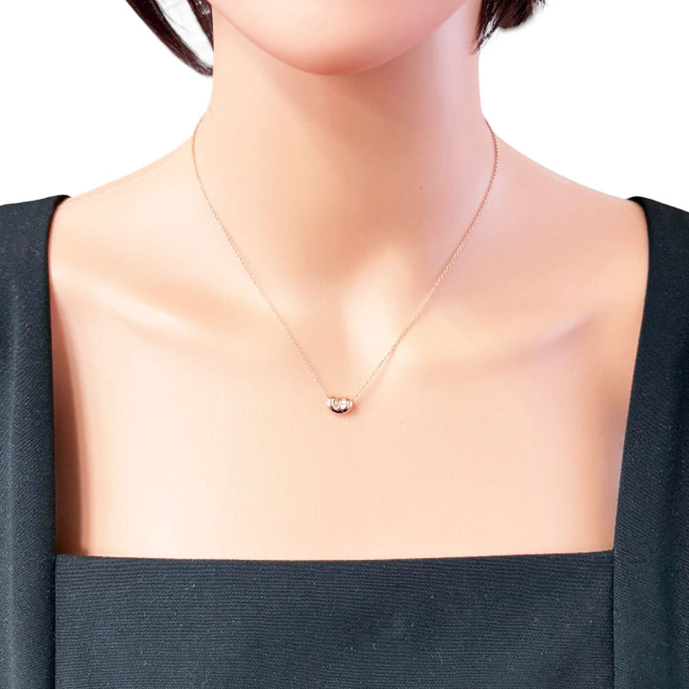 TIFFANY&Co. Tiffany Bean Necklace 18K K18 Pink Gold Women's Used