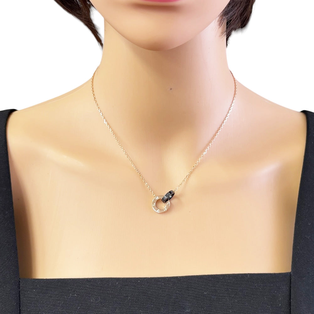 CARTIER カルティエ ラブサークル ネックレス 18金 K18ピンクゴールド 