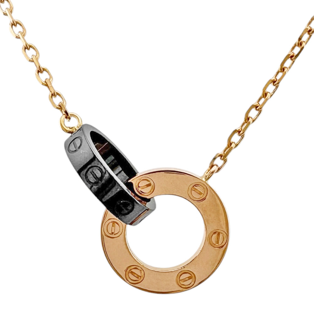 CARTIER カルティエ ラブサークル ネックレス 18金 K18ピンクゴールド 