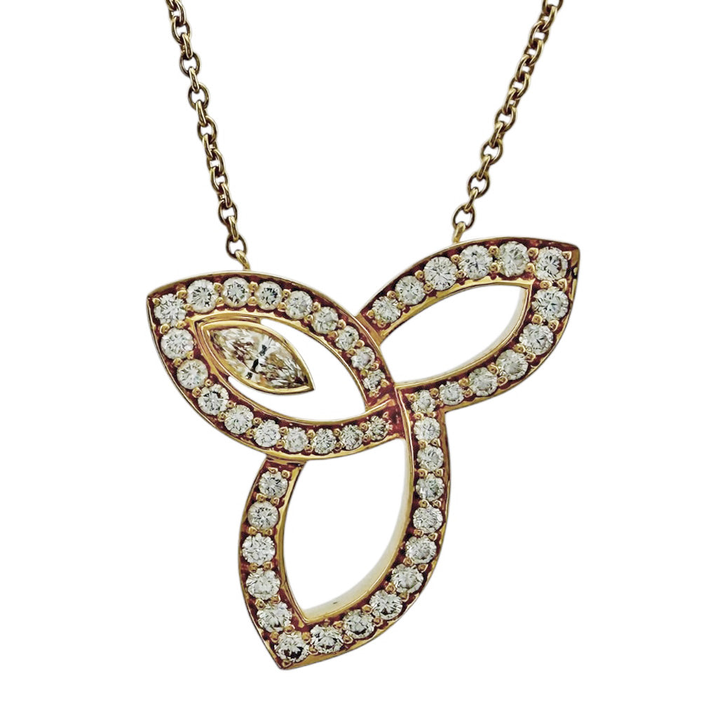 HARRY WINSTON ハリーウィンストン リリークラスター ネックレス 18金