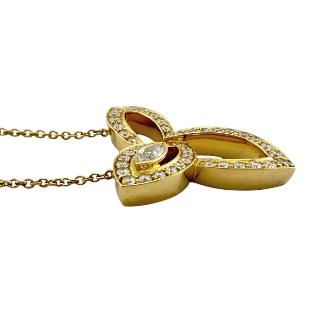 HARRY WINSTON ハリーウィンストン リリークラスター ネックレス 18金