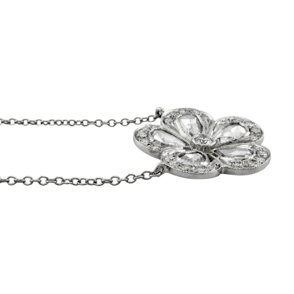 TIFFANY&Co. ティファニー ガーデンフラワー ネックレス Pt950プラチナ