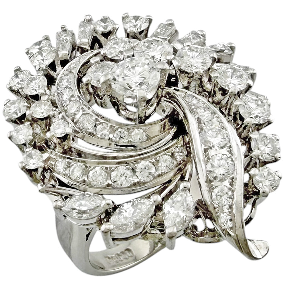 MIKIMOTO ミキモト リング 指輪 10号 Pt900プラチナ ダイヤモンド 