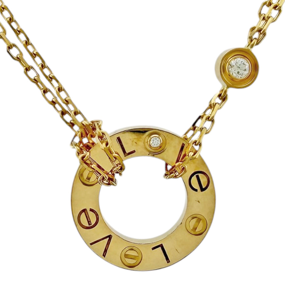 CARTIER カルティエ ラブ サークル ネックレス 18金 K18イエロー