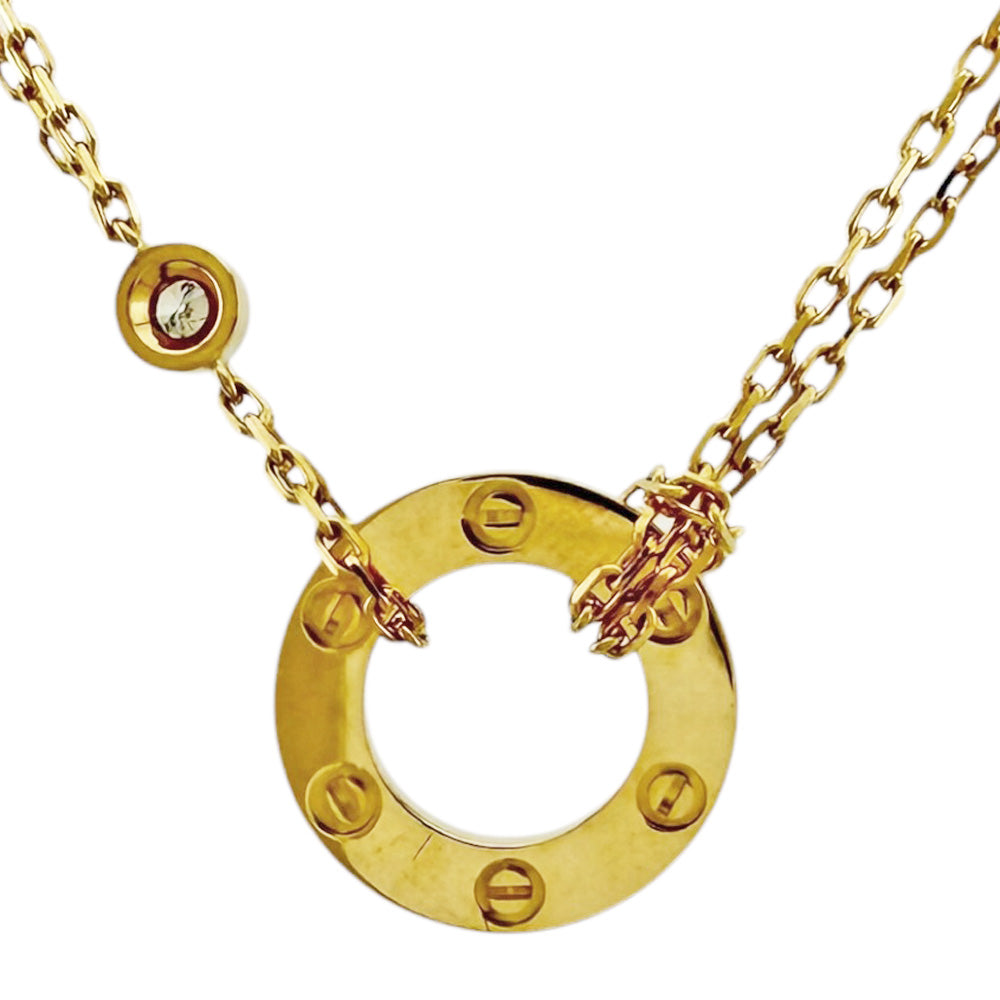 CARTIER カルティエ ラブ サークル ネックレス 18金 K18イエロー