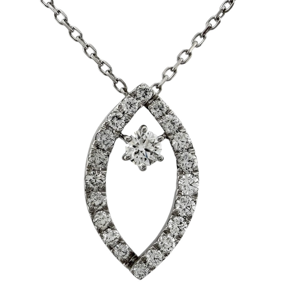 MIKIMOTO ミキモト ネックレス 18金 K18ホワイトゴールド ダイヤモンド