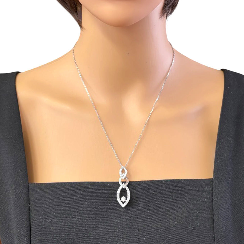 MIKIMOTO ミキモト ネックレス 18金 K18ホワイトゴールド ダイヤモンド
