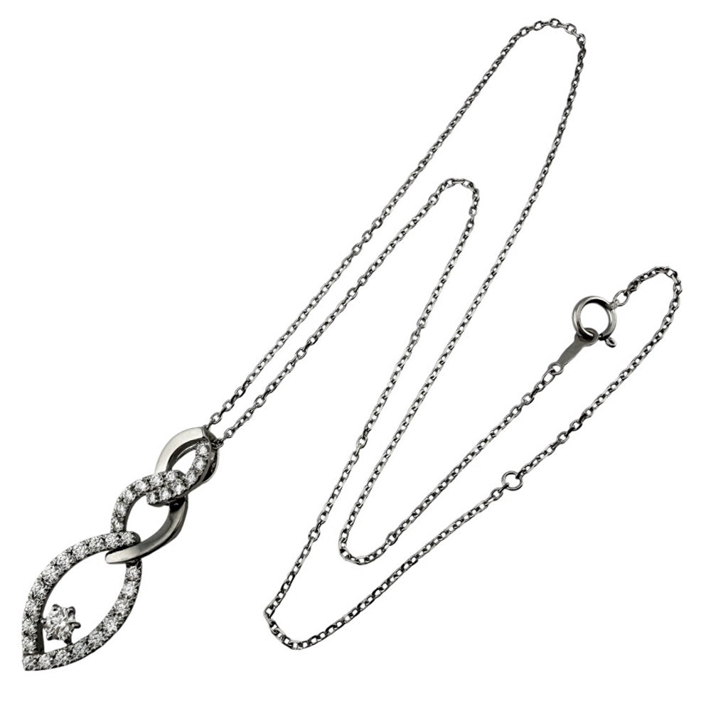 MIKIMOTO ミキモト ネックレス 18金 K18ホワイトゴールド ダイヤモンド