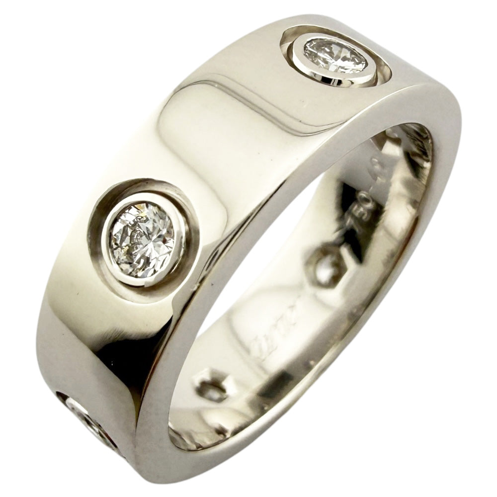 カルティエ　ダイヤモンド　リング CARTIER カルティエ ラブ フルダイヤモンド リング 指輪 9号 18金 K18