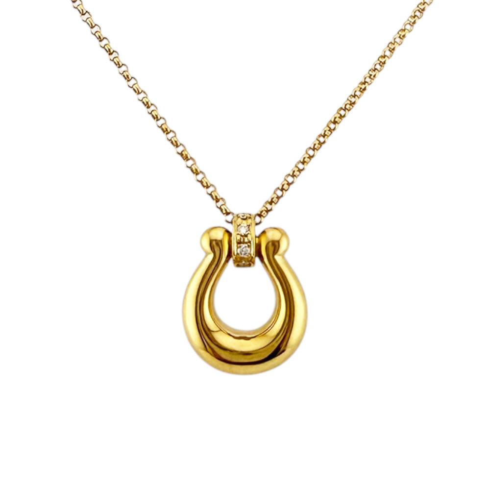 MIKIMOTO ミキモト ネックレス 18金 K18イエローゴールド ダイヤモンド 