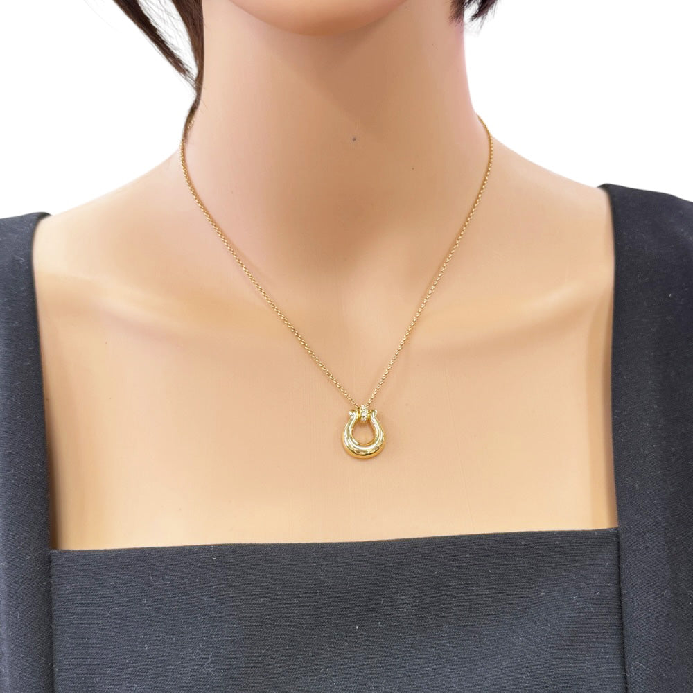 MIKIMOTO ミキモト ネックレス 18金 K18イエローゴールド ダイヤモンド 