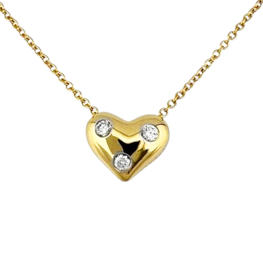 TIFFANY&Co. ティファニー ドッツ ピンチド ハート ネックレス 18金
