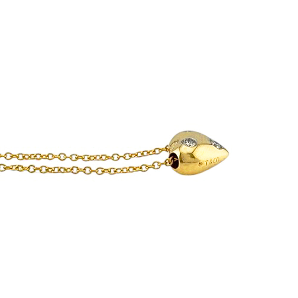 TIFFANY&Co. ティファニー ドッツ ピンチド ハート ネックレス 18金