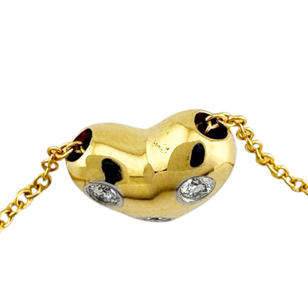 TIFFANY&Co. ティファニー ドッツ ピンチド ハート ネックレス 18金