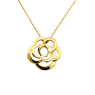 CHANEL シャネル カメリア ネックレス 18金 K18イエローゴールド